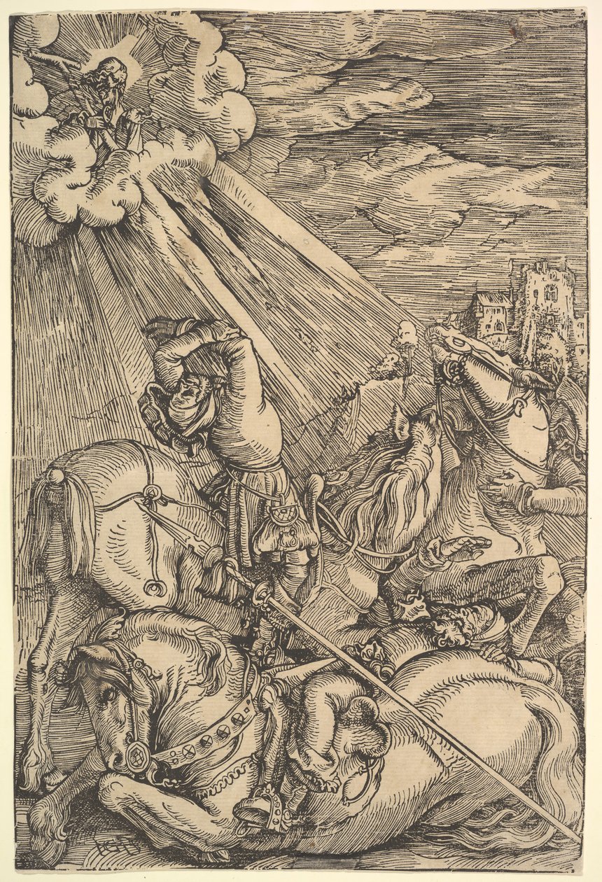 ポールの回心、ca。 1514。 作： ハンス・バルドゥン