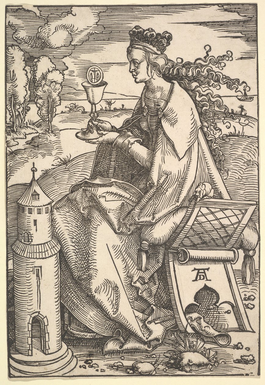 聖バーバラ、ca。 1505。 作： ハンス・バルドゥン