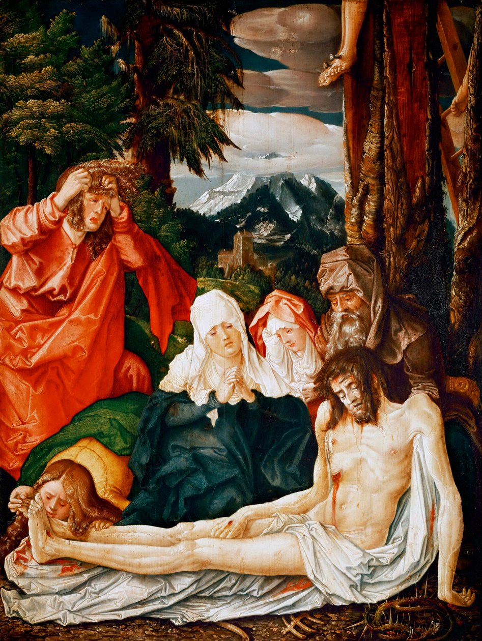 ""Lamentation sur la mort du christ"" (The Lamentation over Christ) Peinture de Hans Baldung, dit Grien (Baldung Grien)(1484-1545) 作： ハンス・バルダン・グリエン
