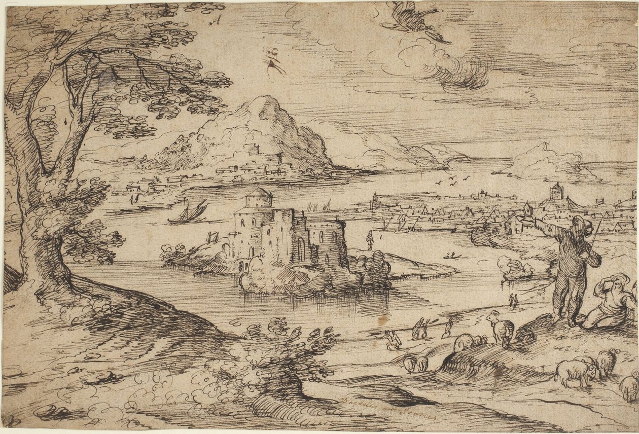 『イカロスの墜落』を描いた風景画 作： ハンス・ボル