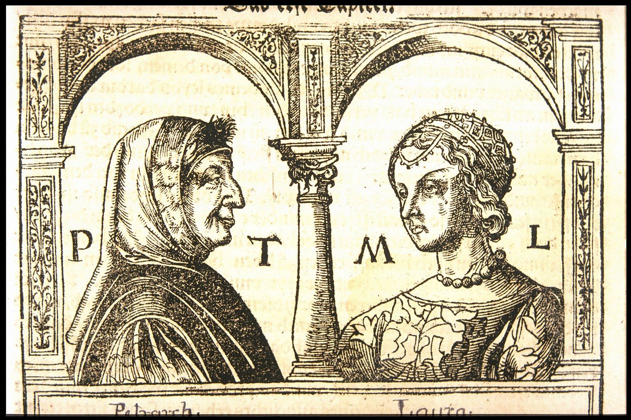 ペトラルカとローラ、1545年頃。 作： ハンス・バーグクマール・ザ・エルダー