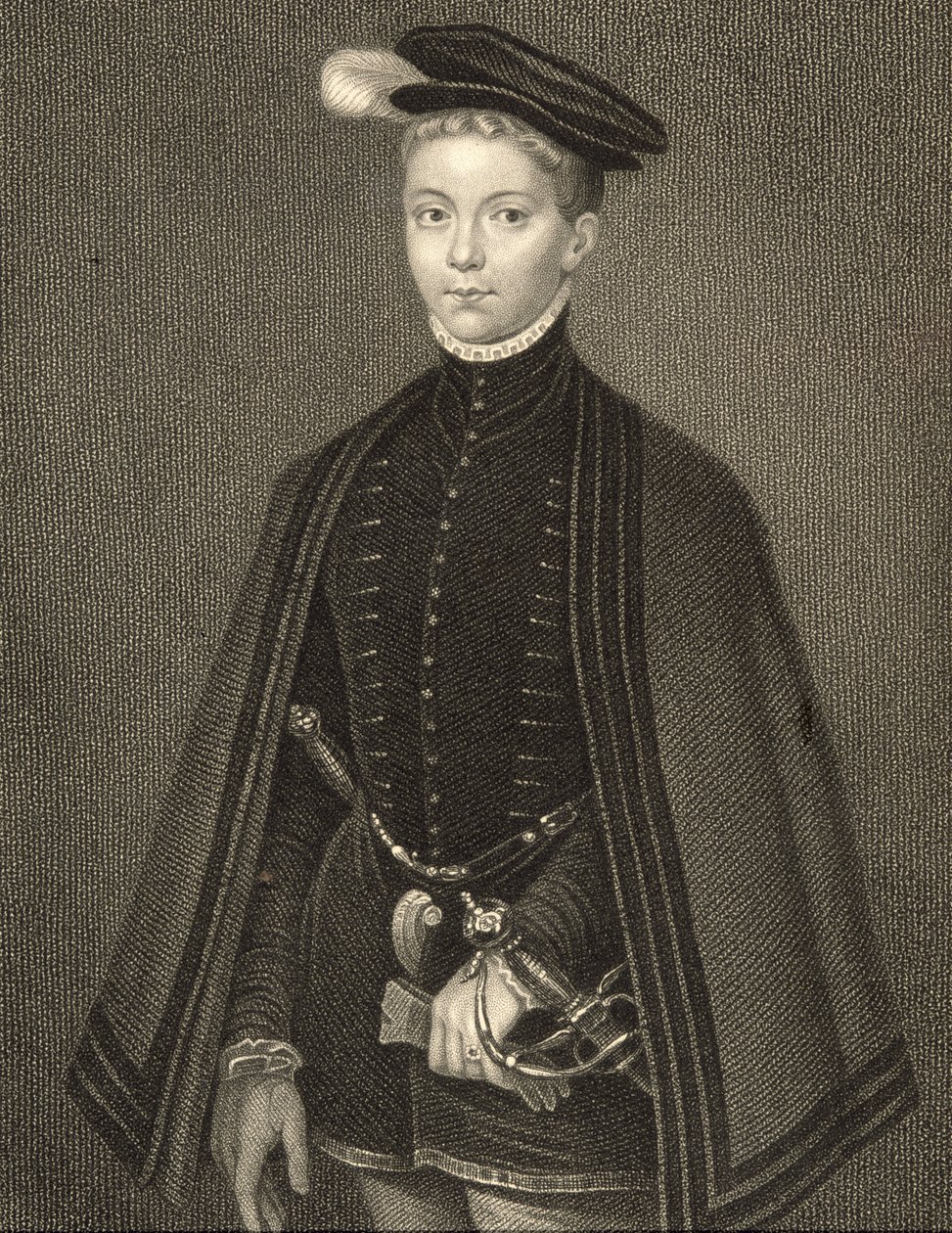 ヘンリー・スチュワート（1545-67）の肖像画、ダーリー卿、「ロッジの英国の肖像画」、1823年 作： ハンス・エワース