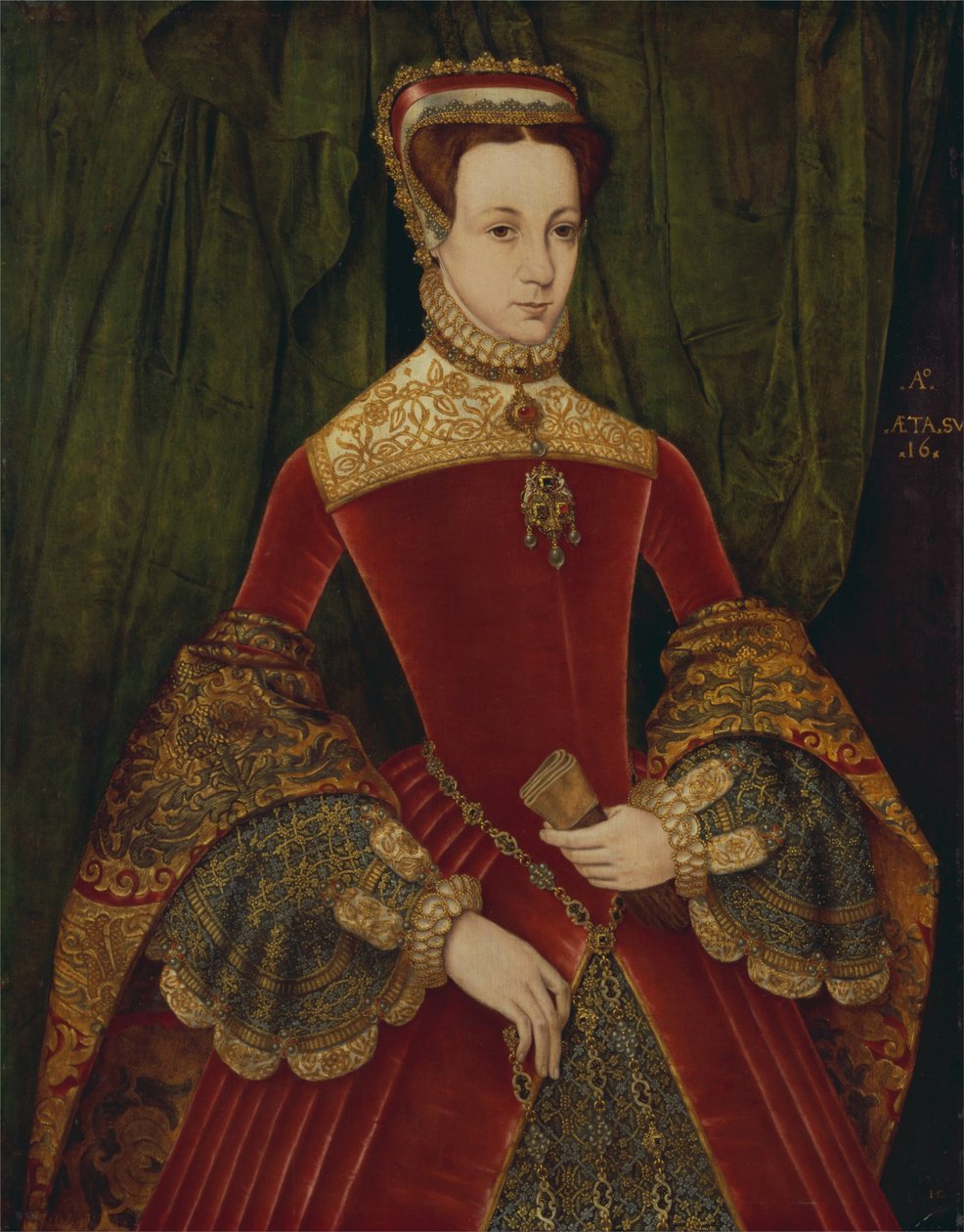 歳の女性の肖像（以前はノーフォーク公爵夫人メアリー・フィッツアランとされていた） 1565年 作： ハンス・エワース