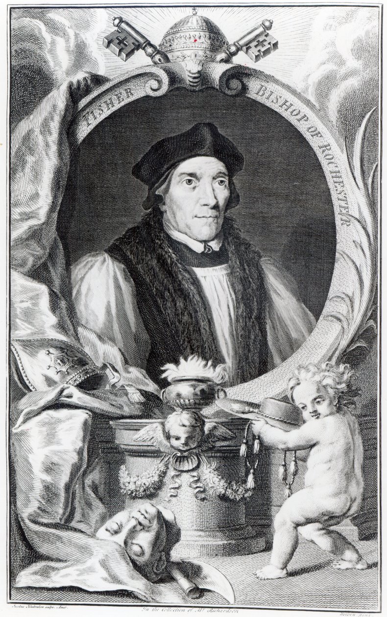 ジョンフィッシャー、ロチェスターの司教、ヤコブスウーブラケンによって彫刻、c.1738-42 作： ハンス・ホルバイン・ザ・ヤング