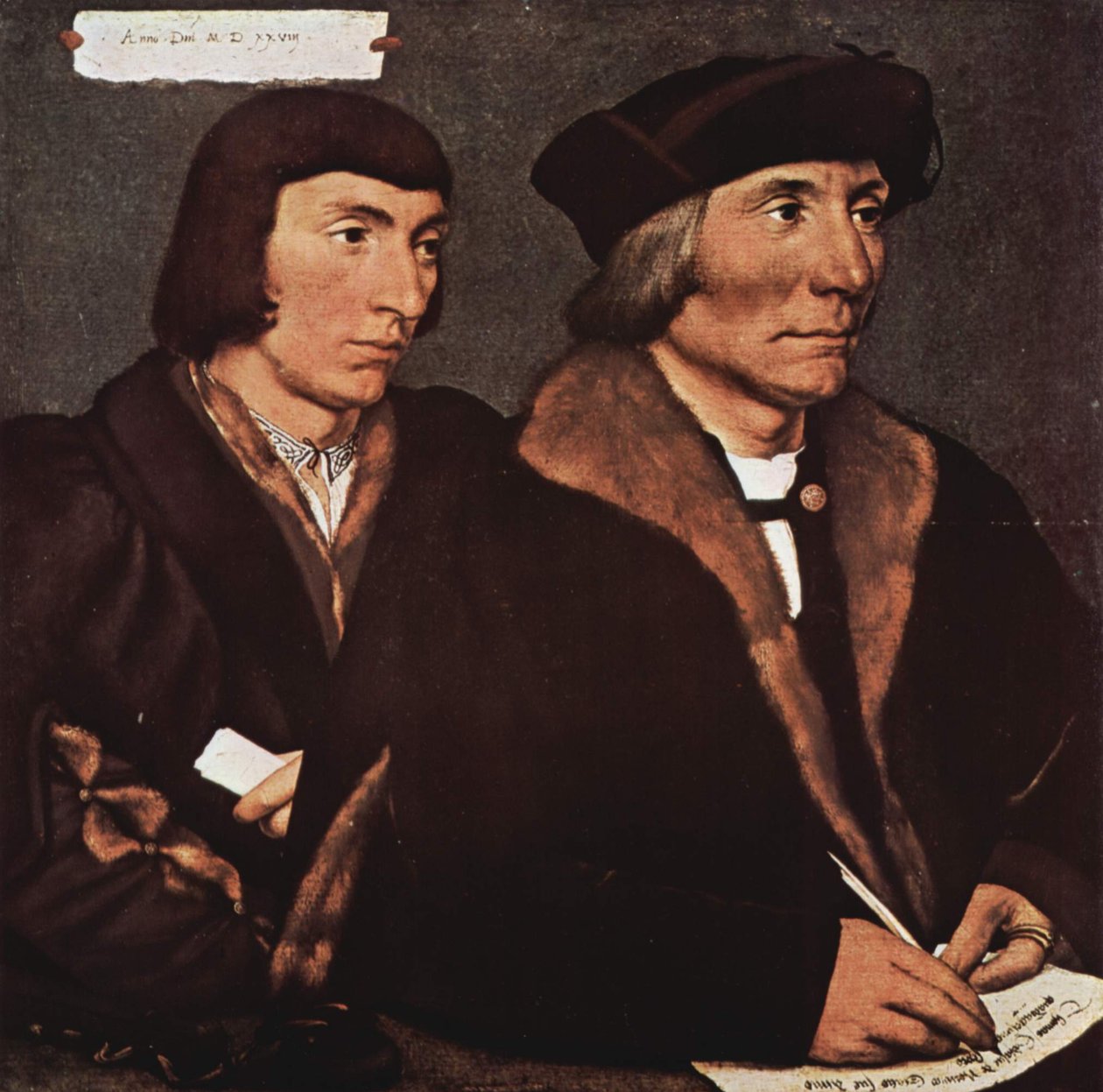 ドイツ語：トーマス・ゴドサルヴェ（1481-1542）と息子ジョン卿（1510-1556） トーマス・ゴドサルヴェと息子ジョンの肖像 作： ハンス・ホルバイン一世