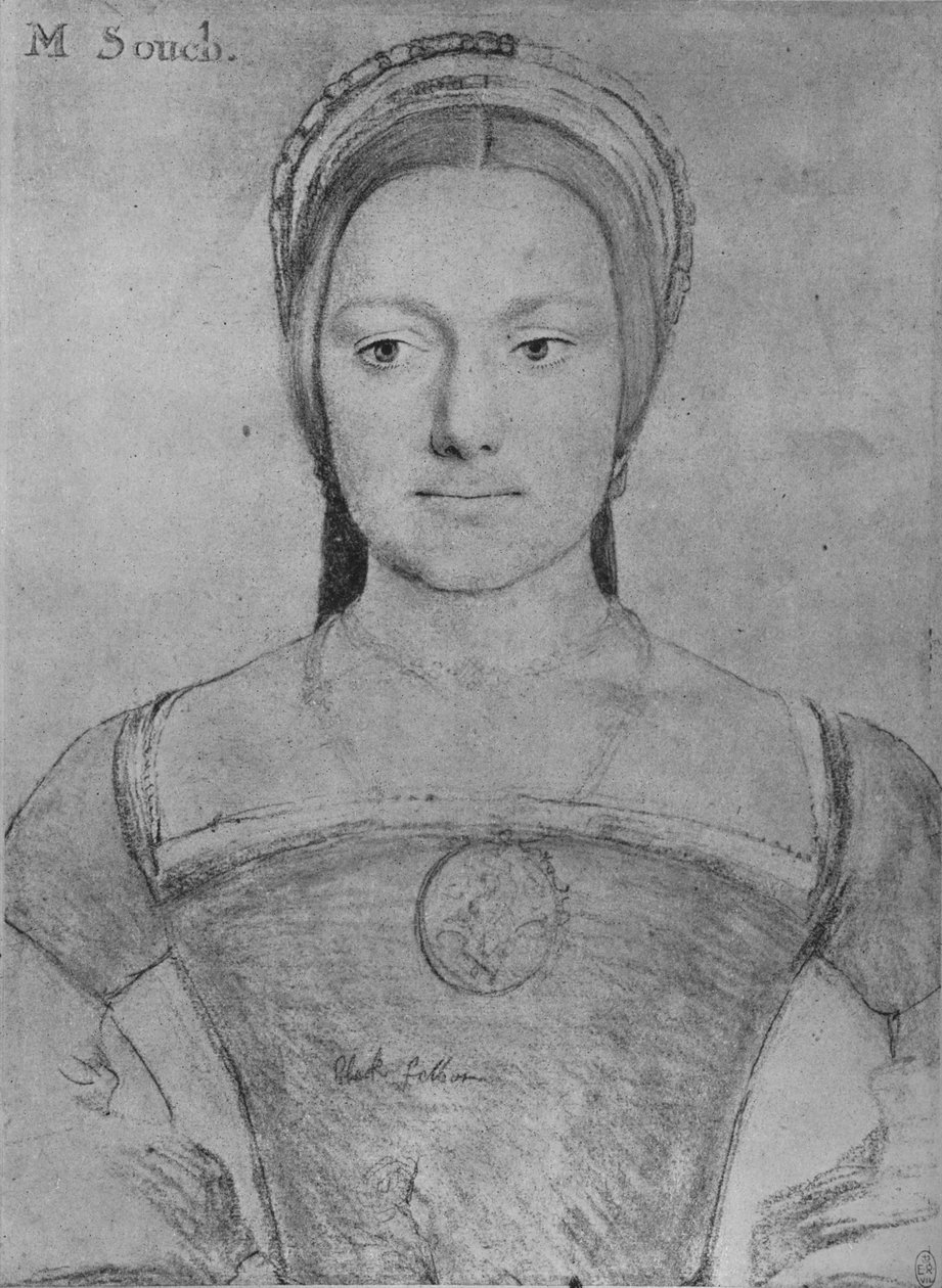 メアリーゾウチ、c1532-1543 1945 作： ハンス・ホルバイン・ザ・ヤング