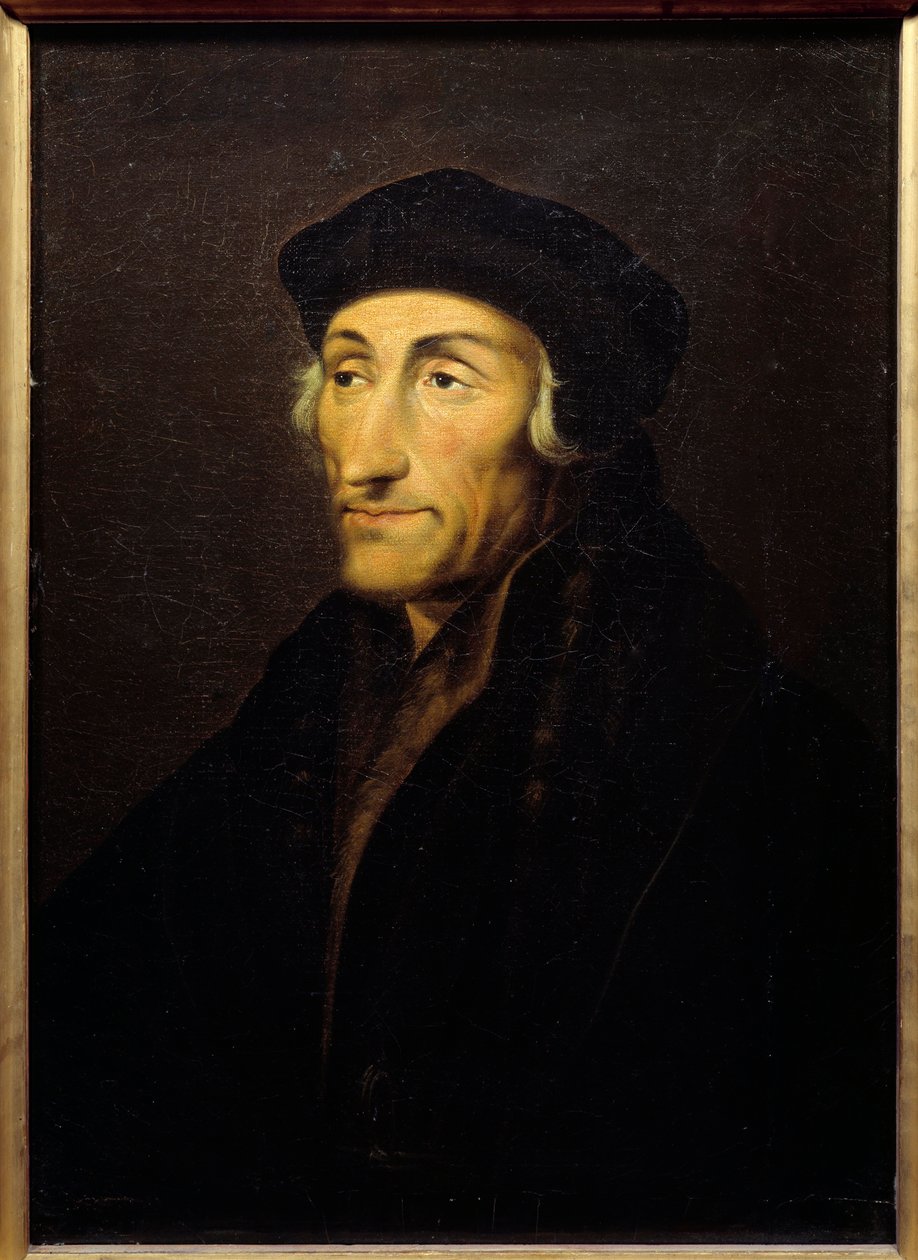 ロッテルダムのエラスムスの肖像(Desiderius Erasmus Roterdamus) 作： ハンス・ホルバイン・ザ・ヤング