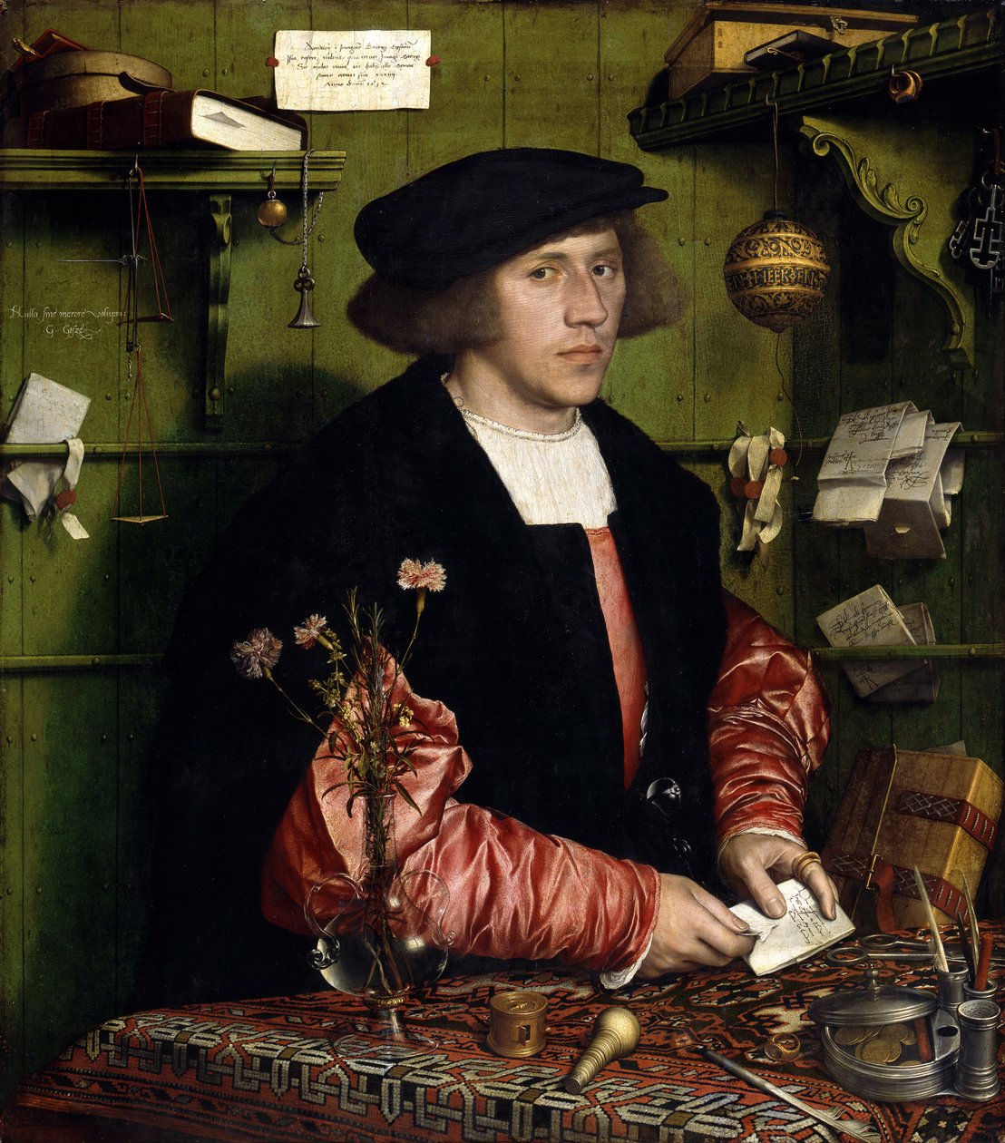 商人ジョージ・ギゼ（1497-1562年） 作： ハンス・ホルバイン一世
