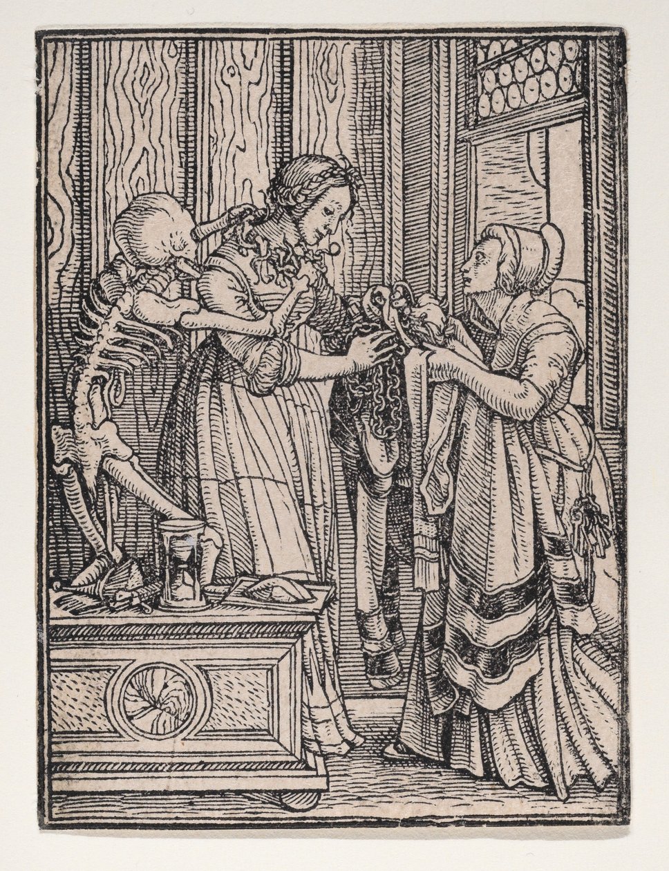 死のダンスからの伯爵夫人、ca。 1526年、1538年に出版。 作： ハンス・リュッツェルバーガー