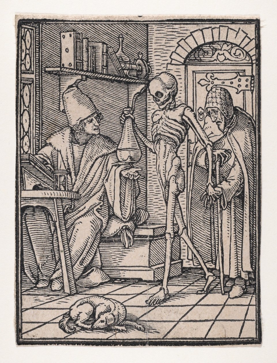 死のダンスからの医者または医者、ca。 1526年、1538年に出版。 作： ハンス・リュッツェルバーガー