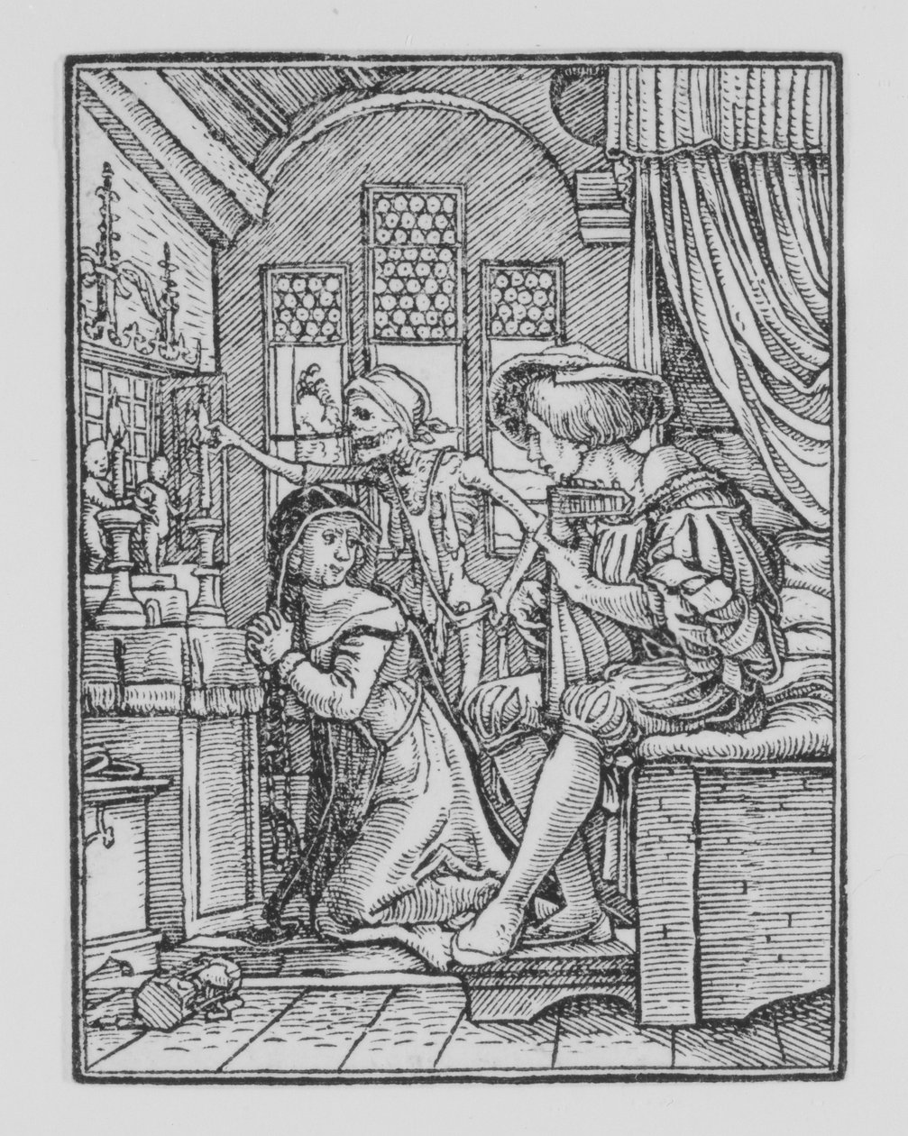 修道女、『死の舞踏』より。 1526年、1538年に出版。 作： ハンス・リュッツェルバーガー