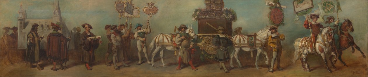 1879年の祝祭行列のためのデザイン - 建設業 作： ハンス・マカート