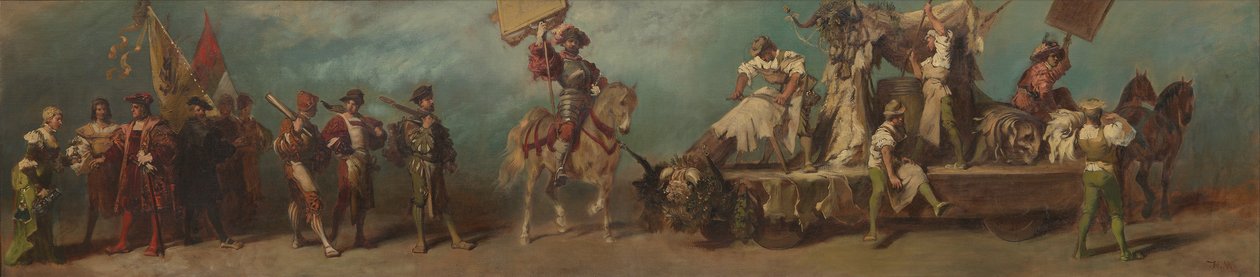 1879年の祝祭行列のための習作 - 皮なめし職人たち 作： ハンス・マカート