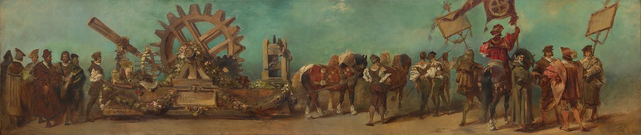 1879年のパレードの草案 ― 機械工と整備士たち 作： ハンス・マカート