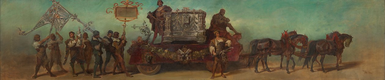 1879年のパレードの草案 - 錠前職人 作： ハンス・マカート