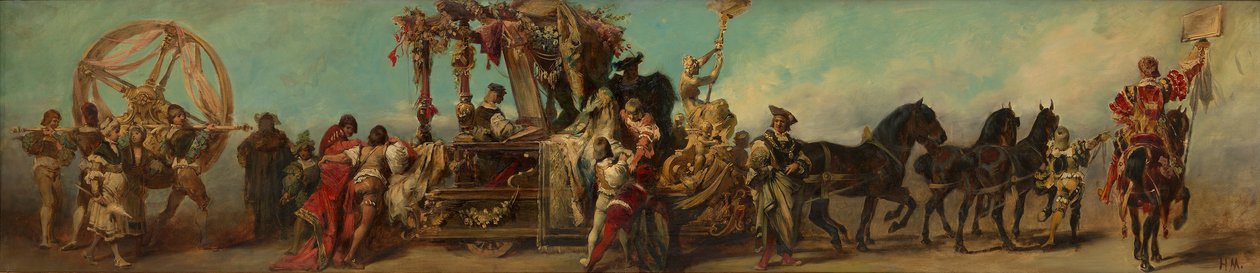 1879年のパレードの草案 - 繊維産業 作： ハンス・マカート