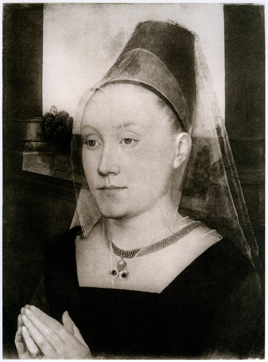 ギヨーム・モレルの妻、バーバラ・ファン・ブレンダーバーグ、c1480、1927 作： ハンス・メムリンク