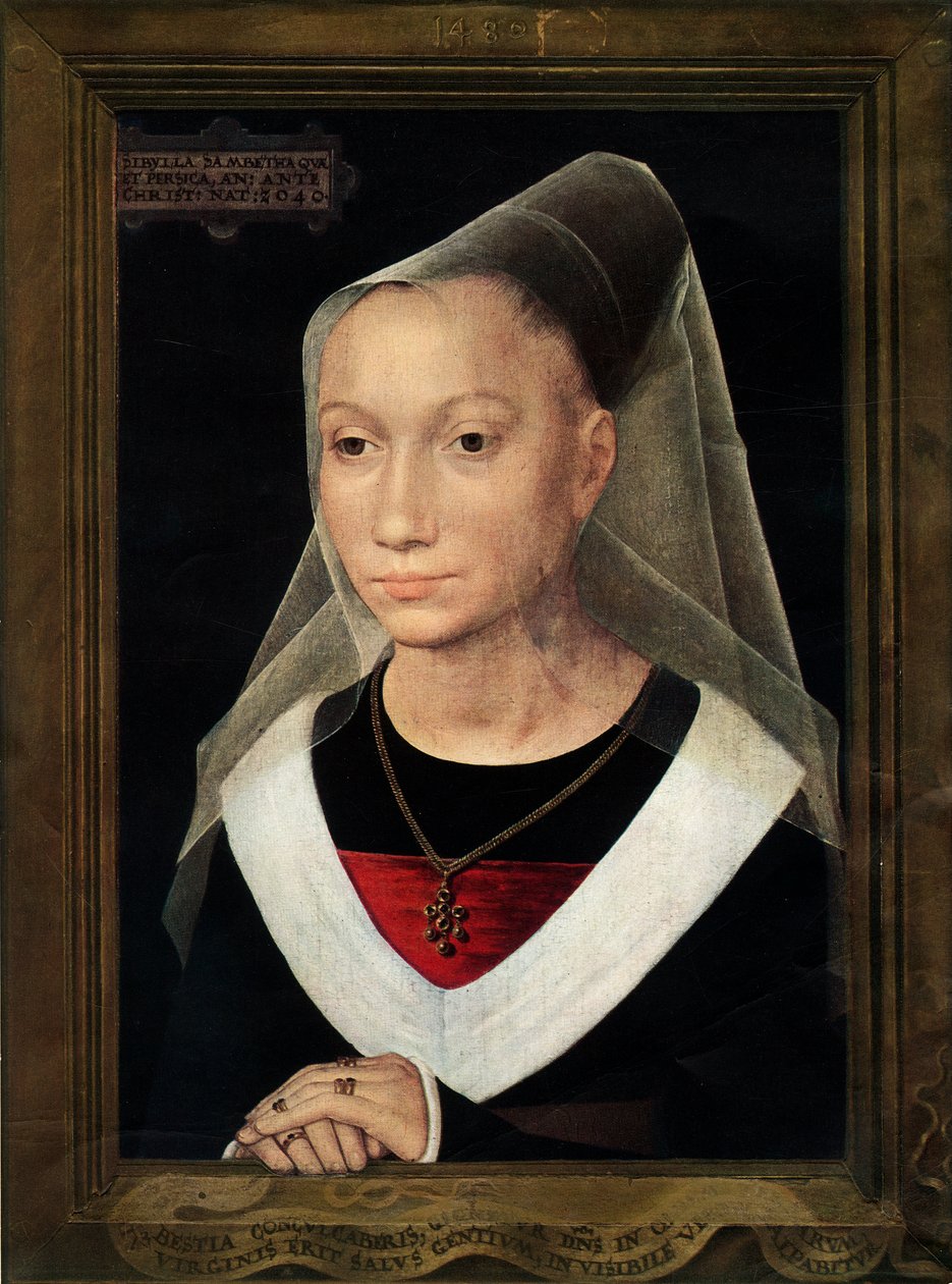 1480年、ウィレムモレルの娘、マリーの肖像。 作： ハンス・メムリンク
