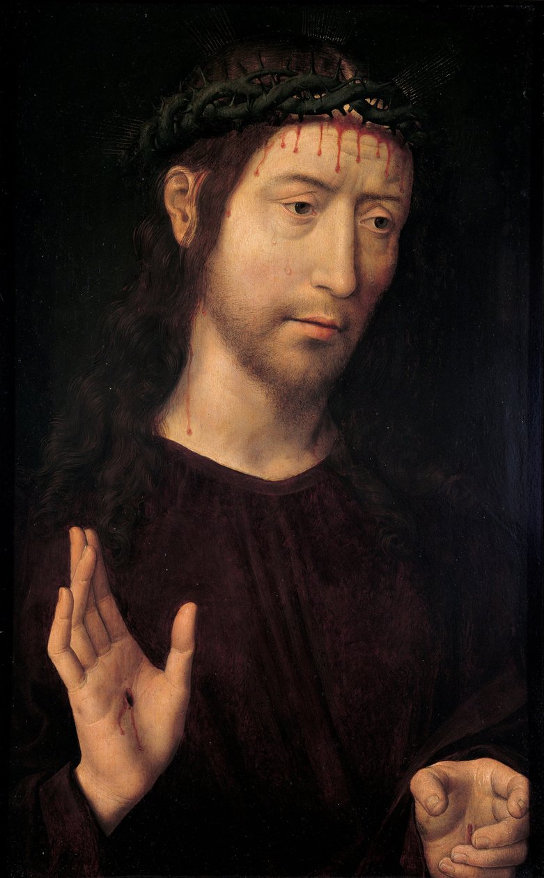 悲しみの男の祝福、1480-1490 作： ハンス・メムリンク