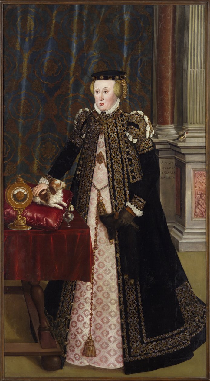 皇帝フェルディナンド1世の娘、アンヌ・ドートリシュ大公夫人（1528-1590）、ハンス（1516-1573）作。油彩・キャンバス 作： ハンス・ミューリッヒまたはミエリッヒ