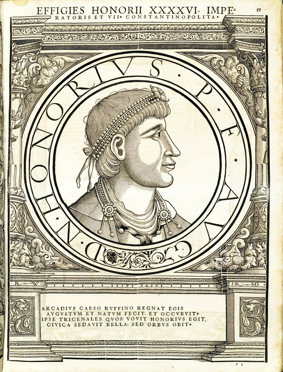 すべて、ローマ時代の東西の指揮官による古代硬貨の最も真実な画像から、ルドルフヴィッセンバッハによって彫刻され、アンドレアスゲスナーによって印刷されました、チューリッヒ、15 作： ハンス・ルドルフ・マヌエルドイツ人