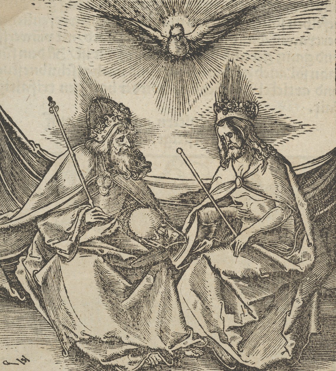 聖三位一体、Hymmelwagen on who live well..., 1517. 作： ハンス・シャウフェライン（父）