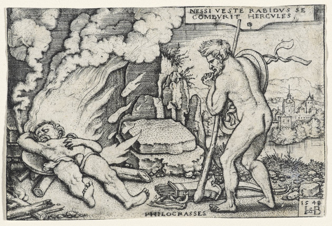 1548年のヘラクレスの死 作： ハンス・セバルド・ベハム