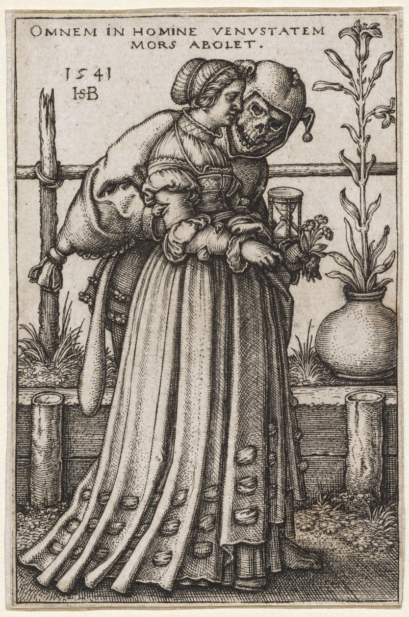 女性と死、1541（銅版画） 作： ハンス・セバルド・ベハム