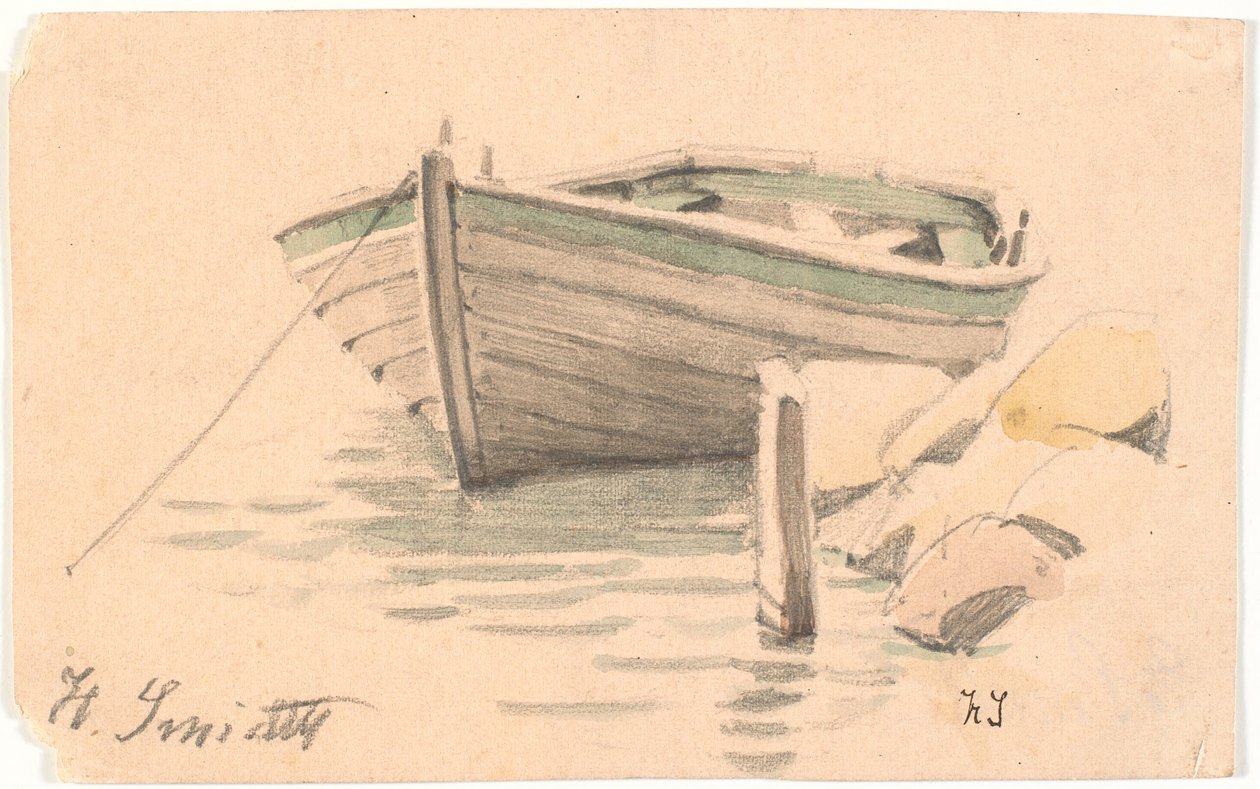 Ein Ruderboot von Hans Smidth: hochwertiger Kunstdruck