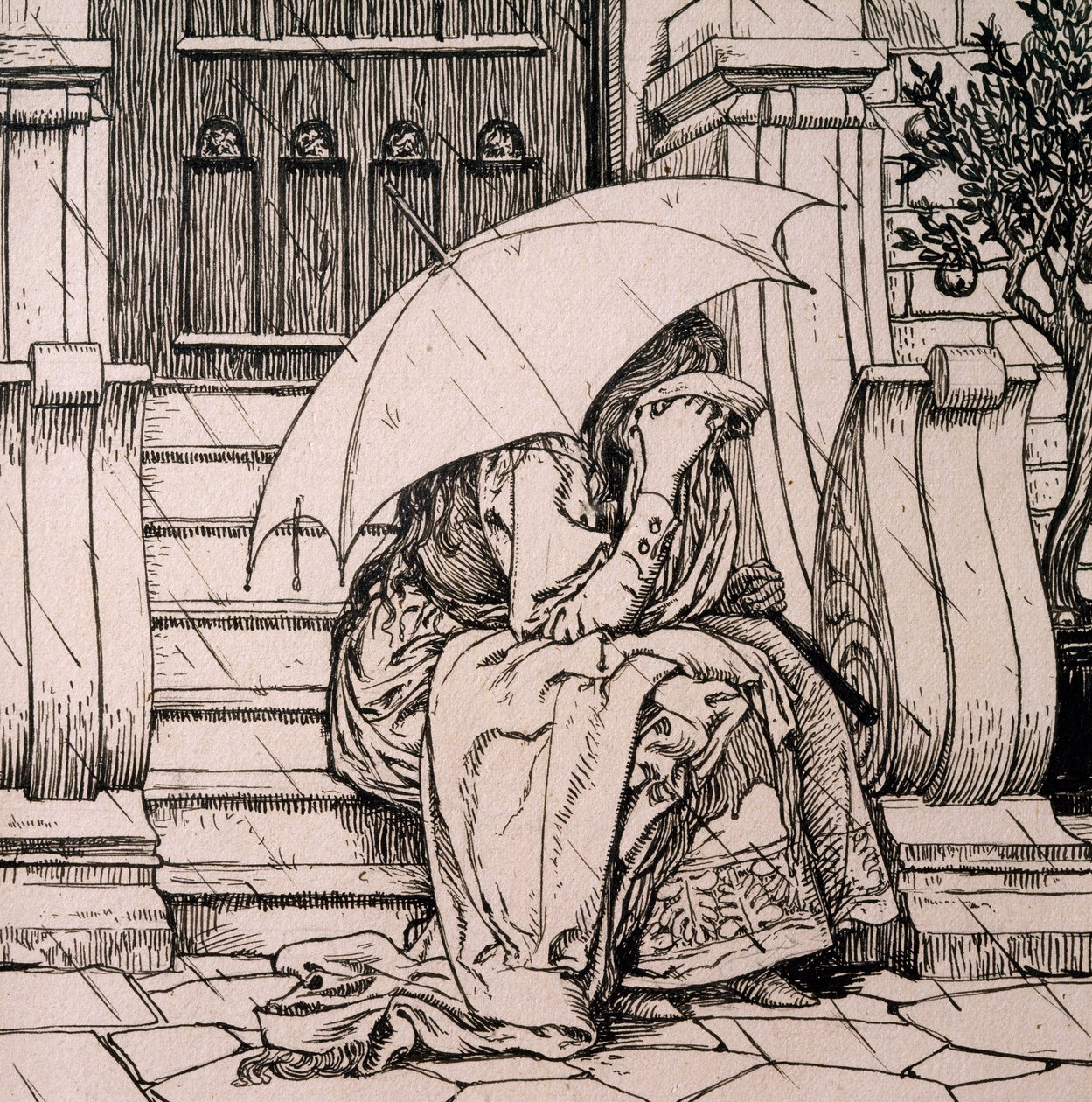 ハンス・クリスチャン・アンデルセン（1805-1875）の童話の挿絵。 作： ハンス・テグナー