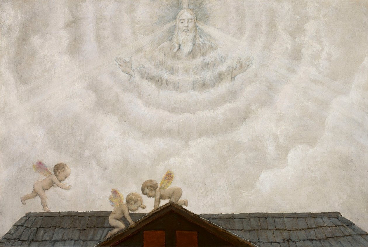 馬小屋のそばに立つ父なる神 作： ハンス・トーマ