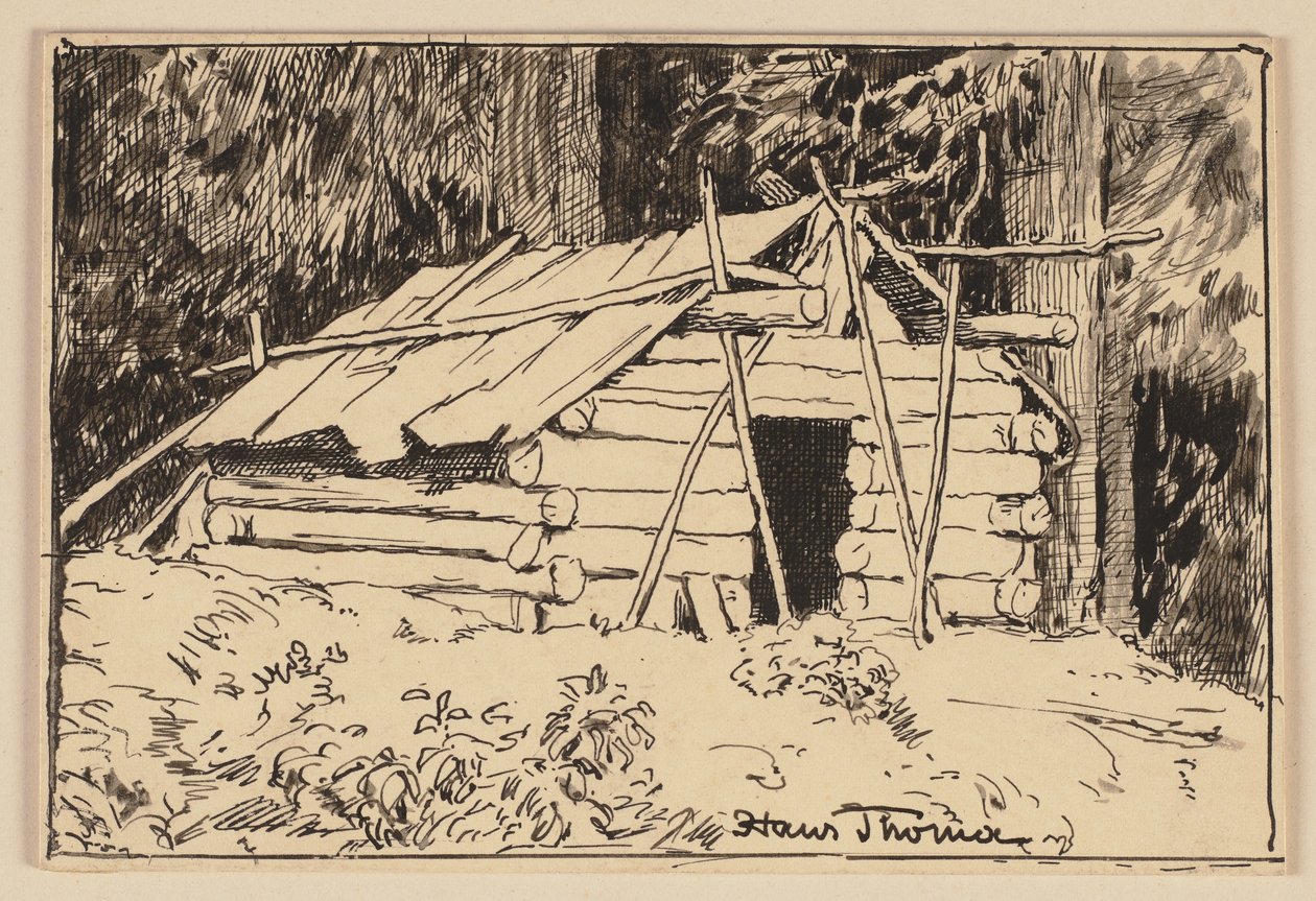 入門書用のイラスト：小屋 作： ハンス・トーマ
