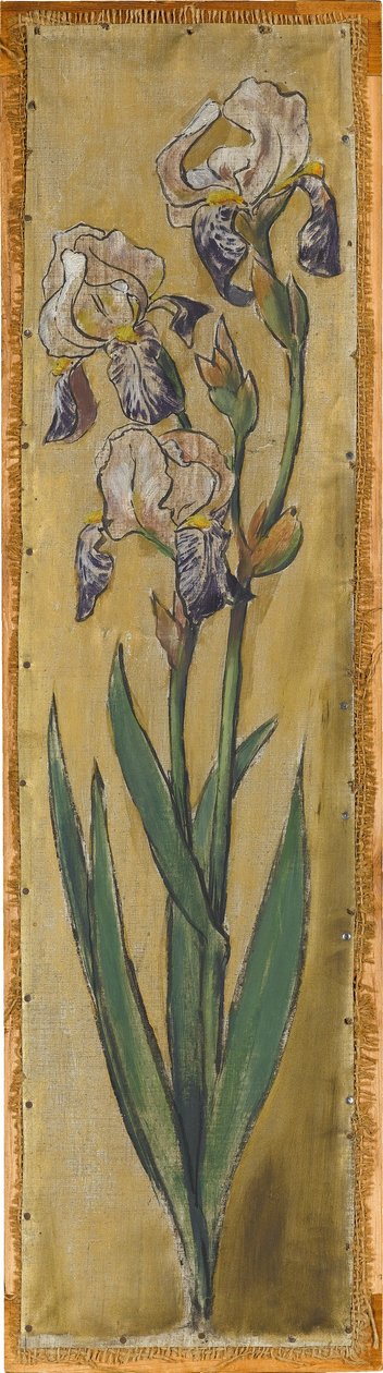 Wandfries aus dem Musiksaal des Hauses Pringsheim, München: Vase mit Schwertlilien 作： ハンス・トーマ