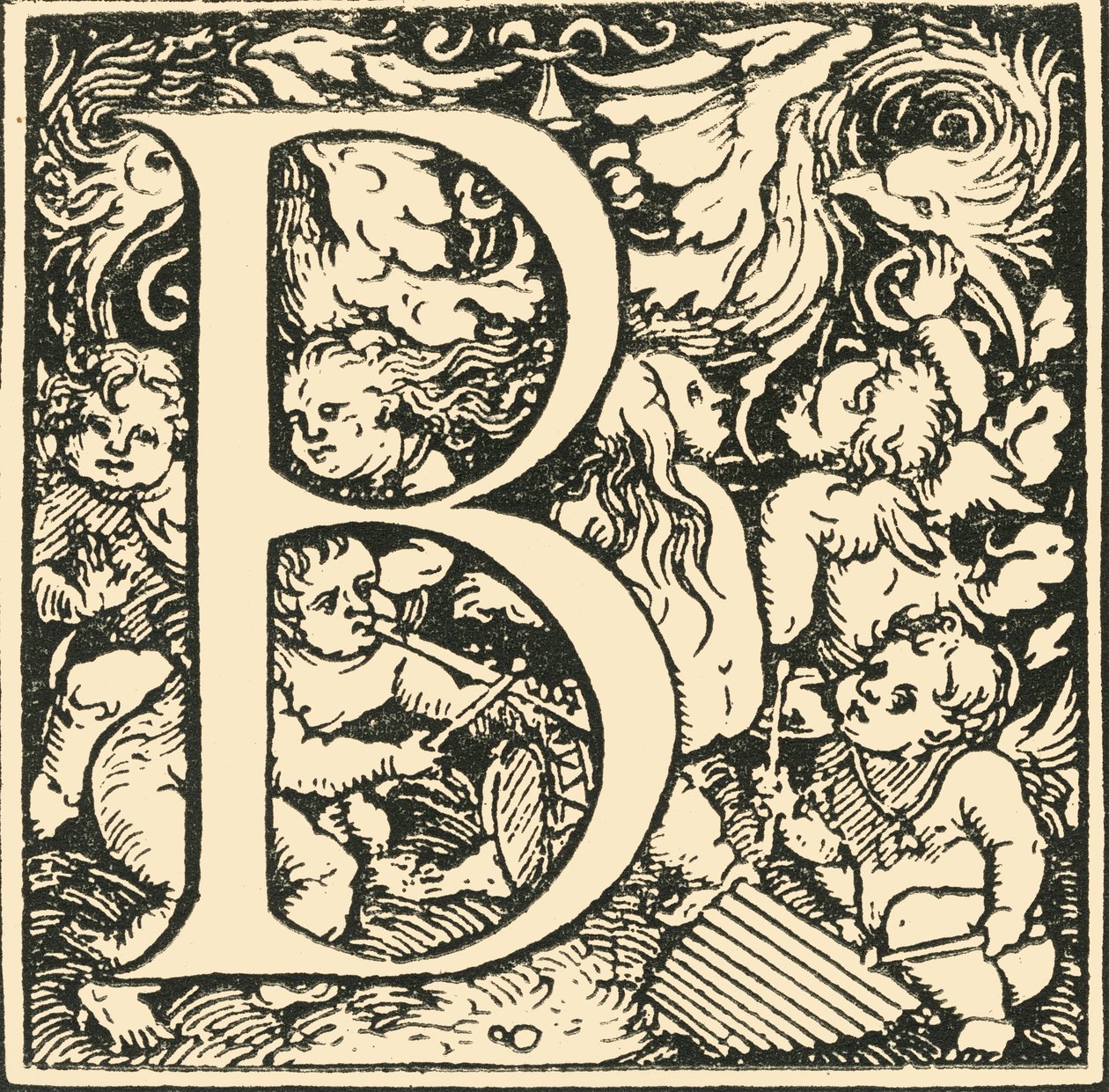 B-Hans Weiditzによるアルファベット、c1520-1521、1908。 作： ハンス・ワイディッツ