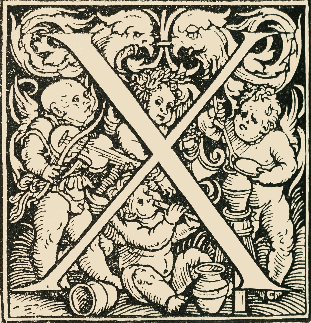 X-Hans Weiditz作のアルファベット、c1520-1521、1908。 作： ハンス・ワイディッツ
