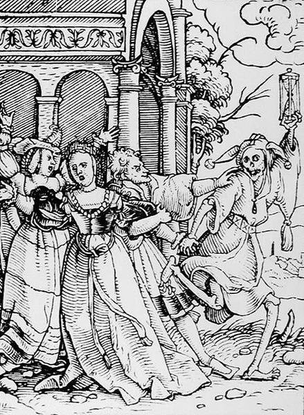 ハンス・ルツェルバーガーが刻んだ「死のダンス」の死と公爵、1538年頃 作： ホルバイン・ザ・ヤンガー後のハンス