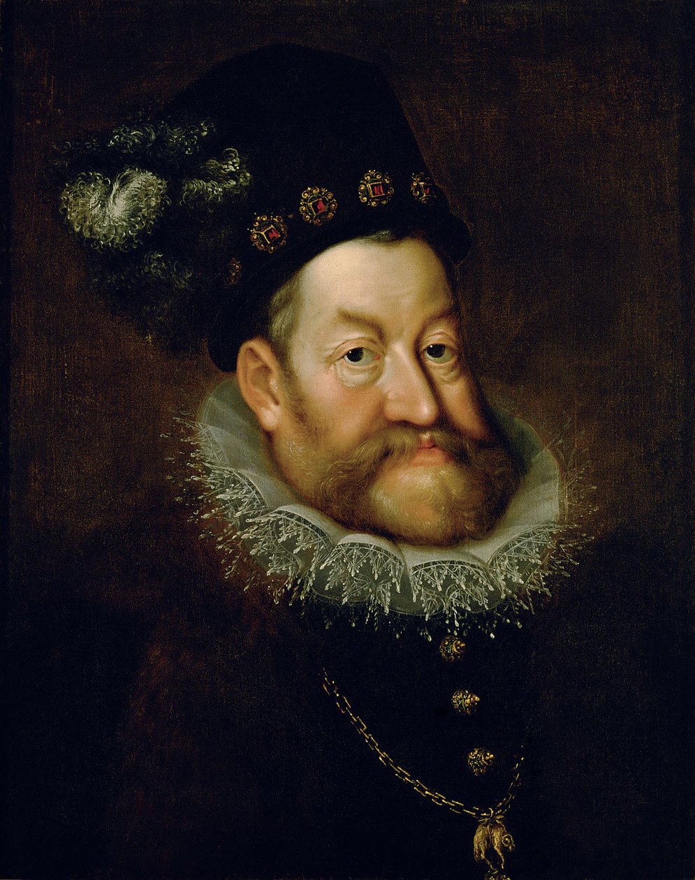 ドイツ語：皇帝ルドルフ2世(1552-1612) 皇帝ルドルフ2世の肖像 作： アーヘンのハンス