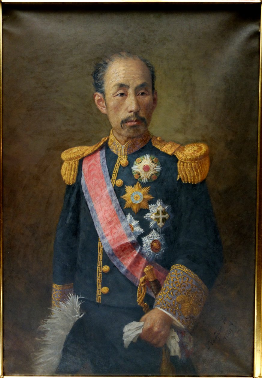 Portrait of Sanjo Sanetomi (1837-1891) 作： 原田直次郎