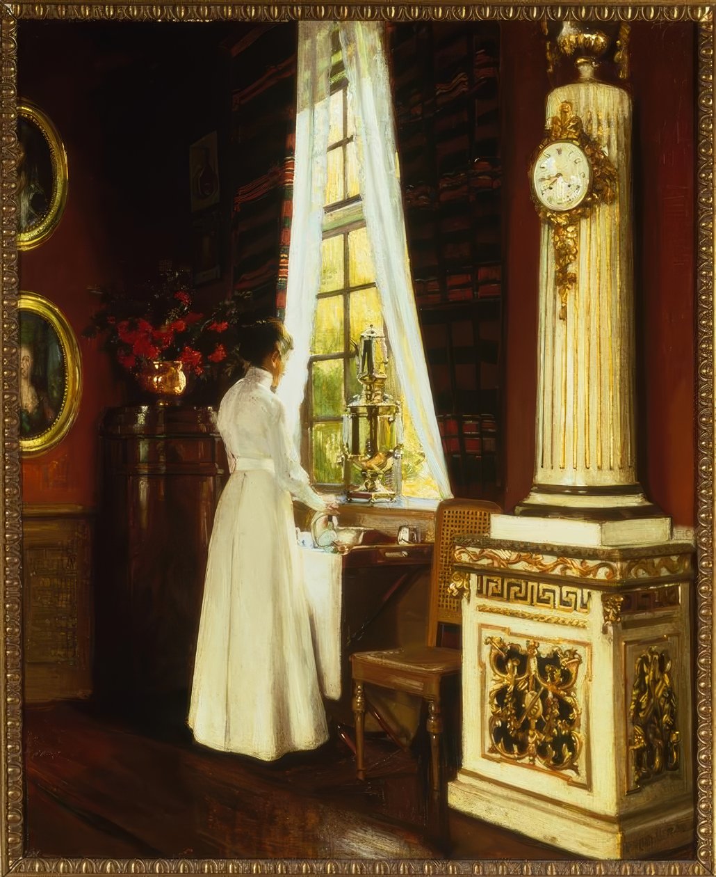 H.Slott-Möller、モーゲンカフェ-絵画、1914 作： ハラルド・スロット・モラー