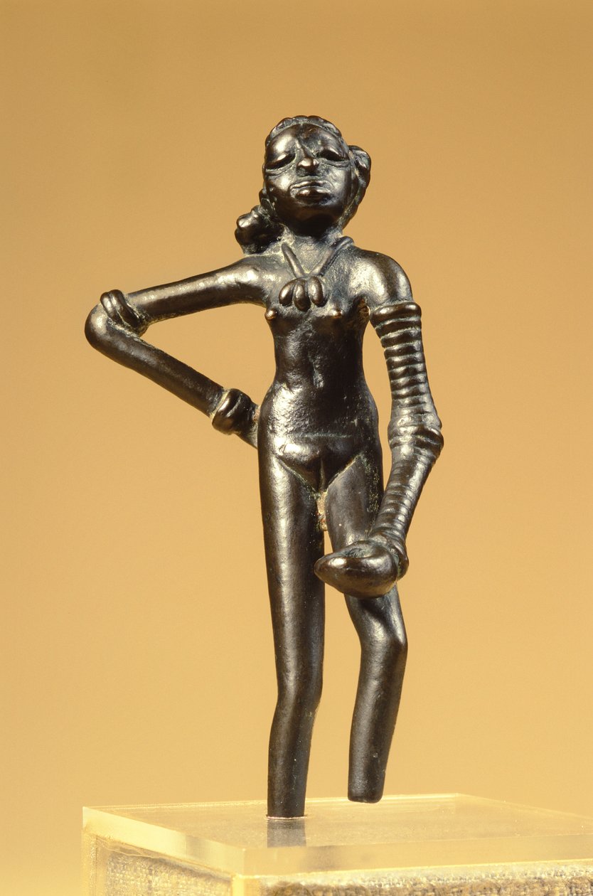 パキスタン、インダス渓谷のモヘンホダロ出身の若いダンサーの姿、紀元前3000年〜1500年（ブロンズ） 作： はらっぱん
