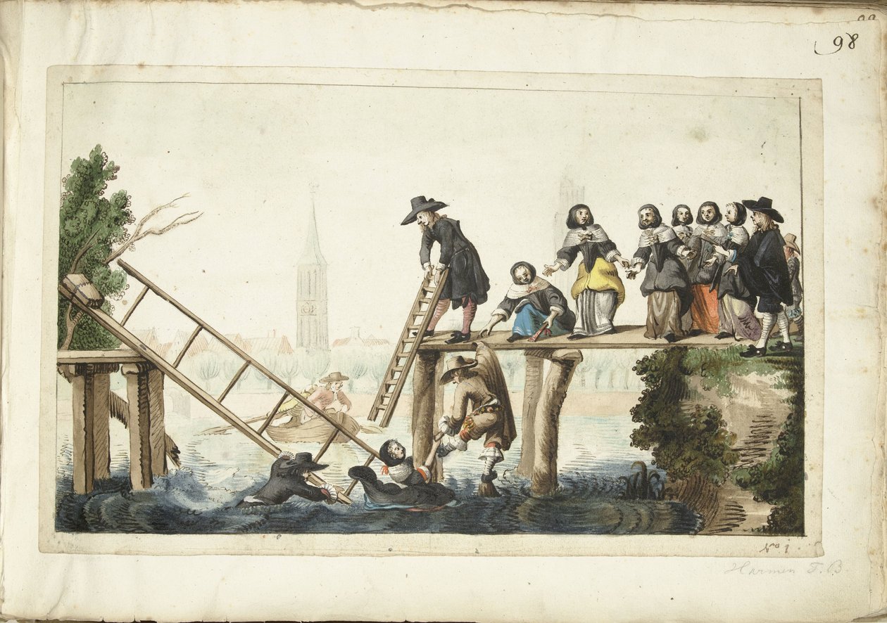 壊れた橋 作： Harmen ter Borch