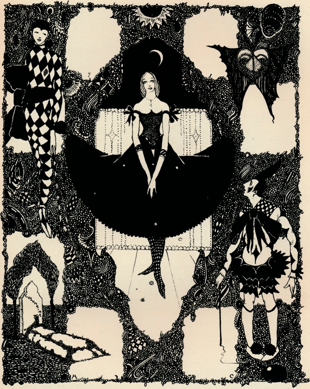 コロンバイン、1900-1930年、1925年 作： ハリー・クラーク
