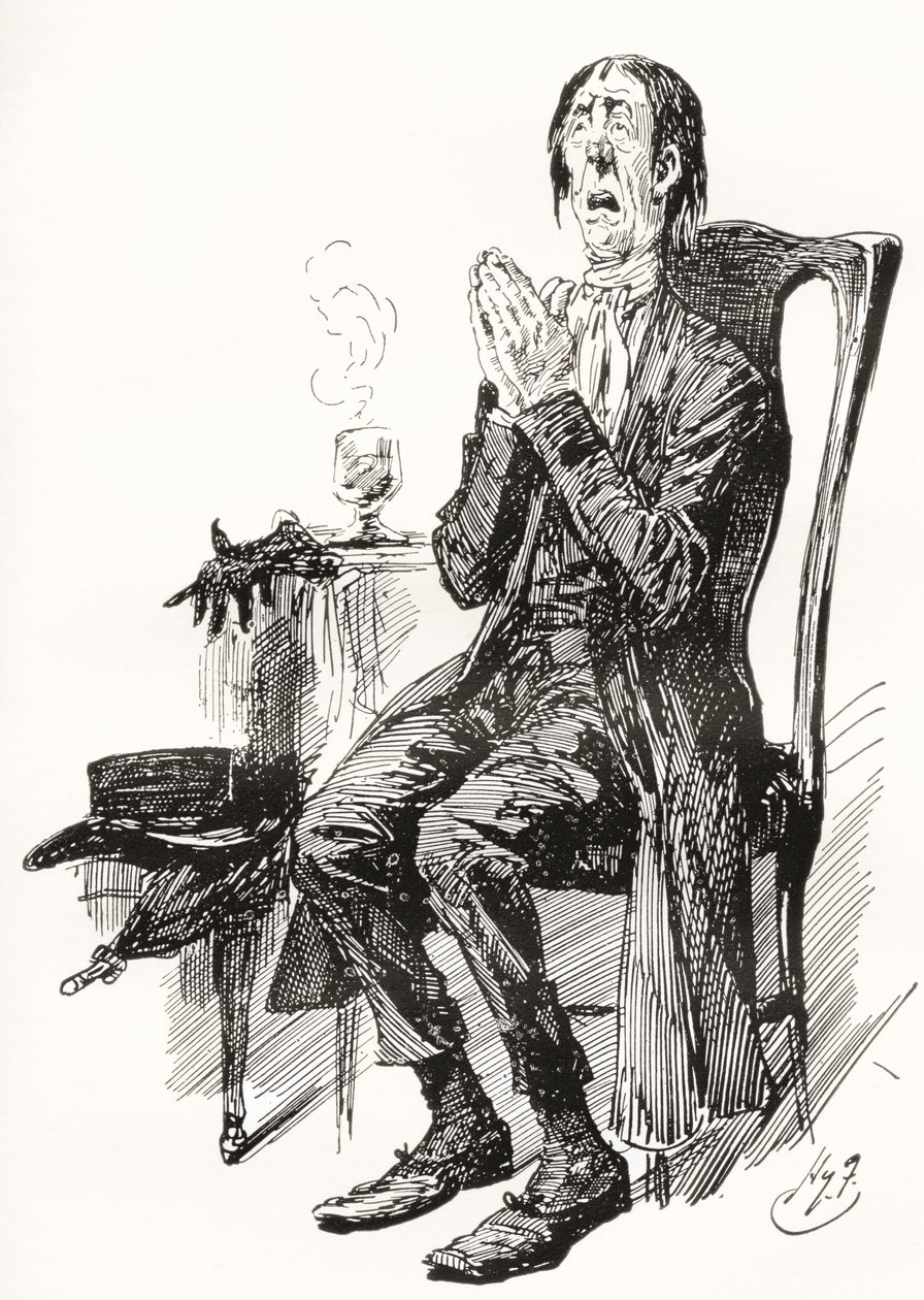 スティギンズ。 1910 年に出版された The Testimonial Edition の Charles Dickens 小説 The Pickwick Papers の Harry Furniss によるイラスト。 作： ハリー・ファーニス