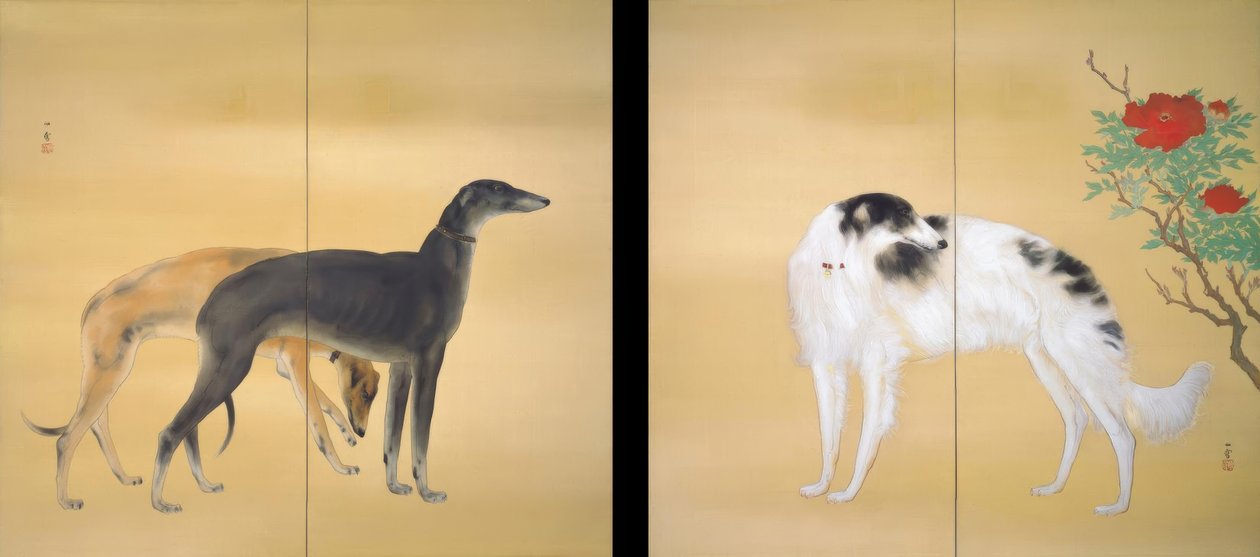 橋本環節、ヨーロッパの犬 作： 橋本関雪