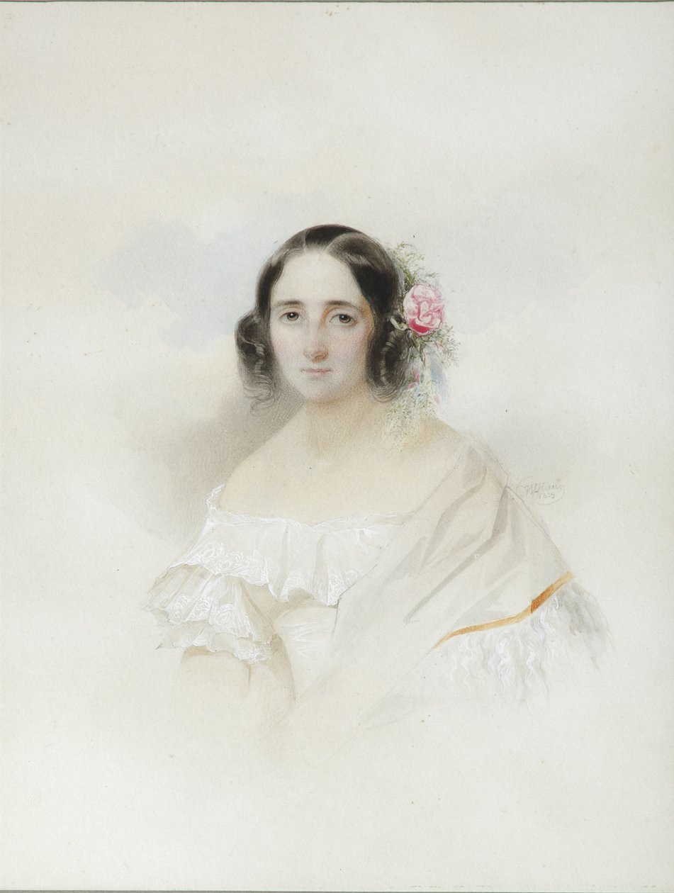 アンナ・アレクセエヴナ・オレーニナの肖像1808-1888、1839 作： ハウ