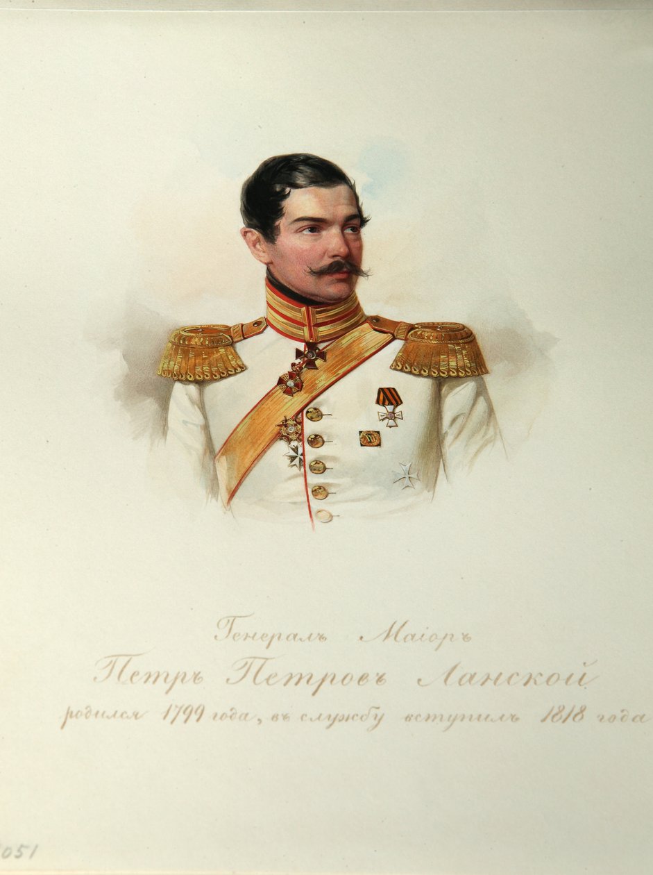 ピョートル将軍ペトロヴィッチランスコイ1799-1877年の肖像 作： ハウ