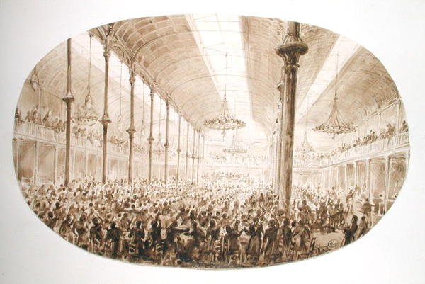 宴会、1865年頃 作： ヘクター・ホロー