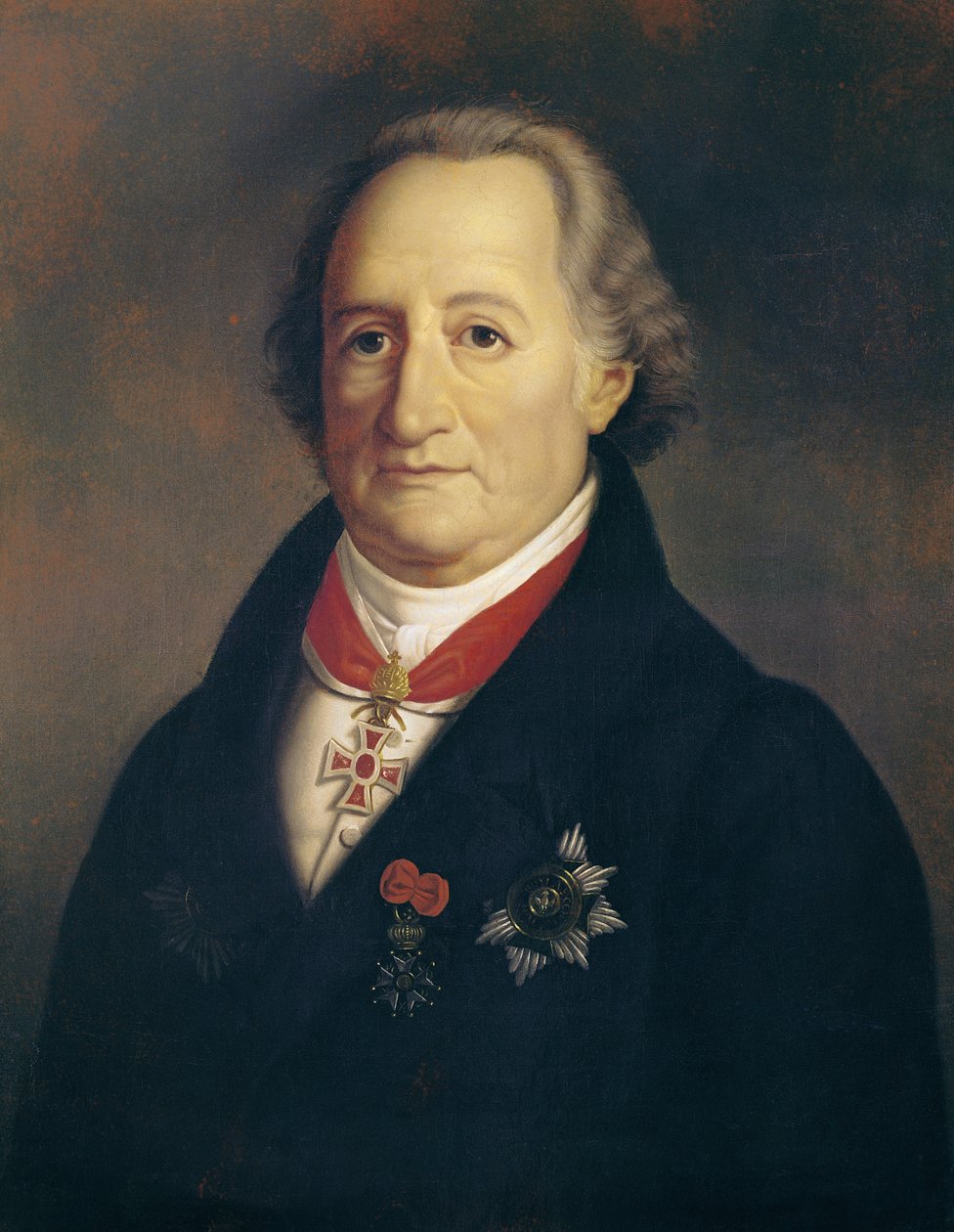 装飾付きのヨハン・ヴォルフガング・フォン・ゲーテ（1749-1832）の肖像 作： ハインリッヒ・クリストフ