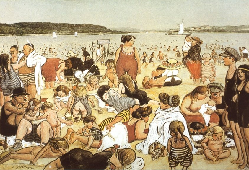 ベルリンのビーチライフ1912 作： ハインリッヒ・ジル
