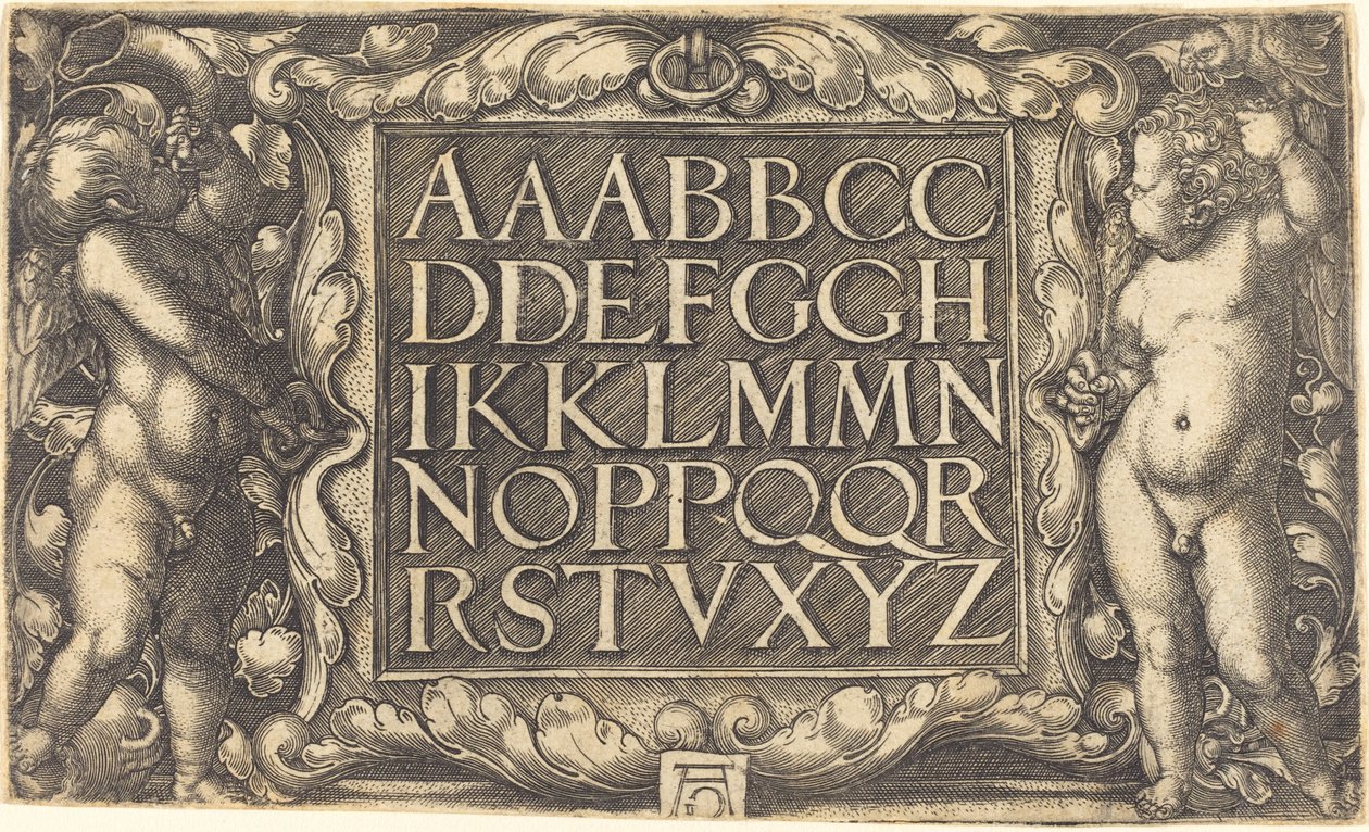 アルファベット、c。 15251555。 作： ハインリッヒ・アルデグリーバー